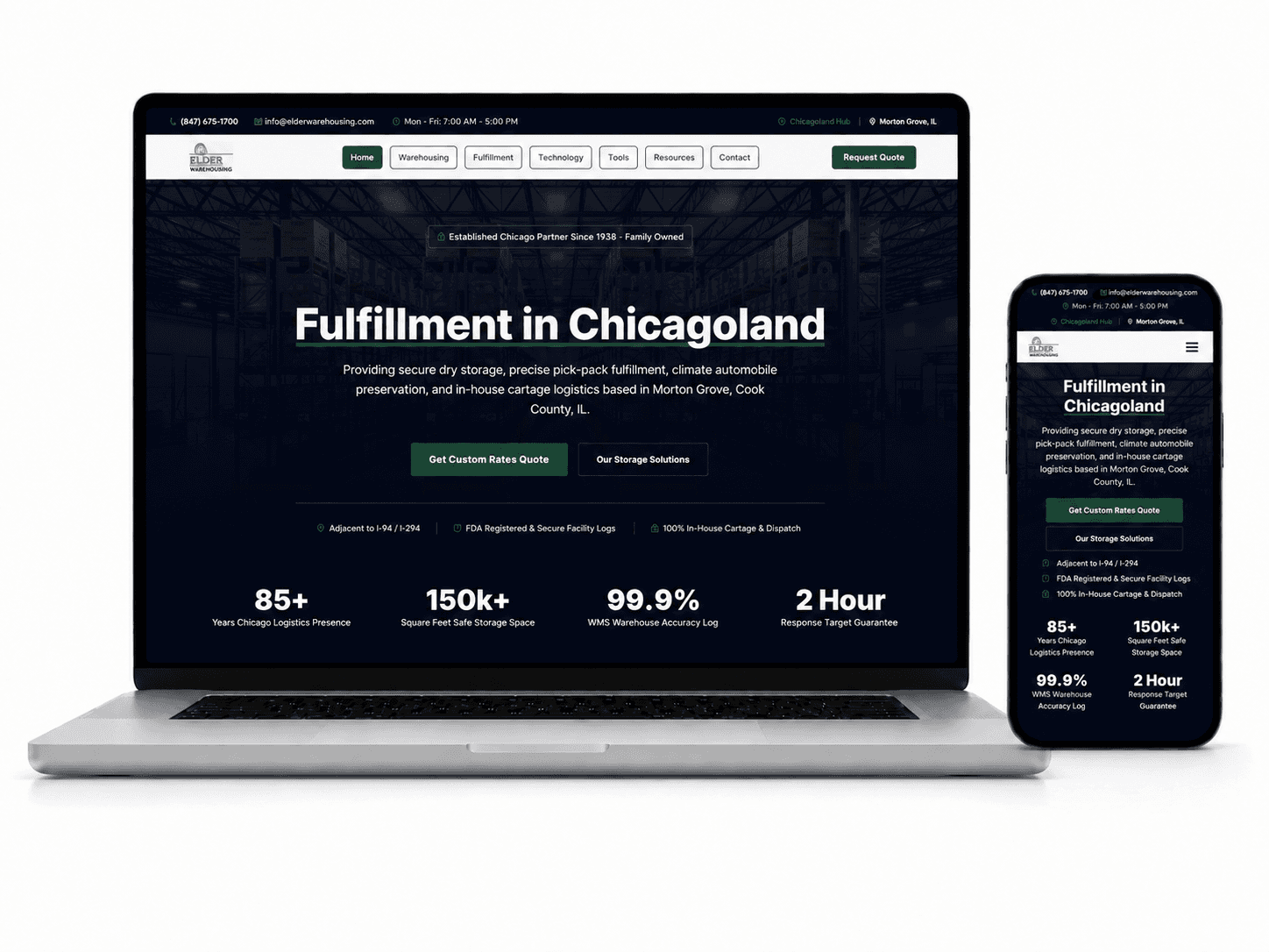 Elder Fulfillment website by FergusonHQ
