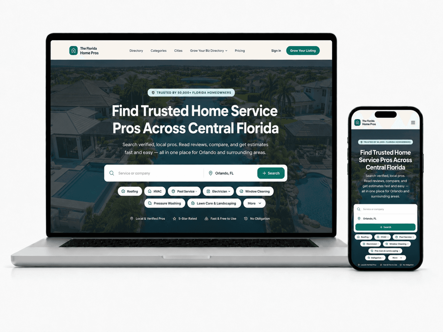 The FL Home Pros website by FergusonHQ